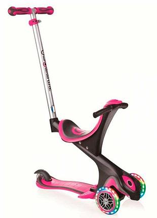 Самокат-трансформер 3 в 1 globber go up comfort lights pink