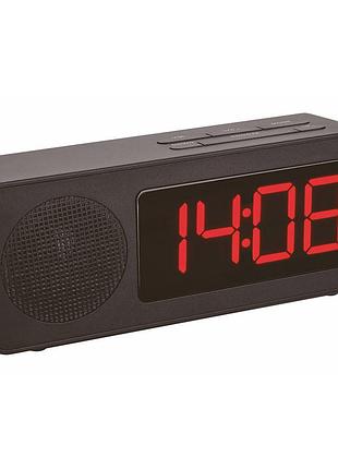 Будильник tfa tune fm-радио чёрный 162x53x67 мм