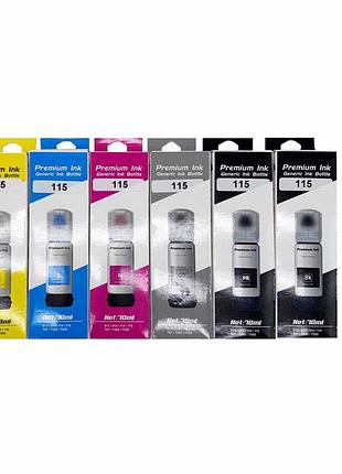 Набор чернил для epson l8180 epson 115 bk/pb/g/c/m/y 6шт x 70мл set115pb/g/c/m/y