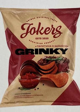 Гренки jokers ржано-пшеничные 80г телятина с аджикой