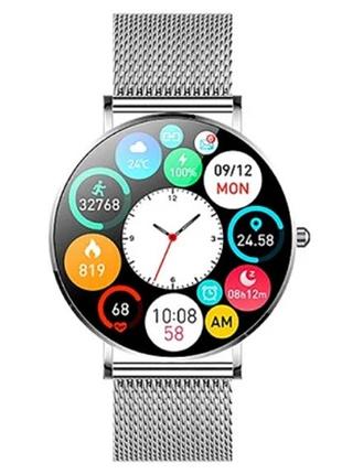 Умные женские умные часы dt8 ultra amoled woman silver