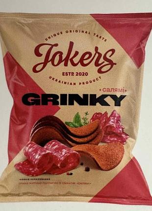 Гренки jokers ржано-пшеничные со вкусом телятина с аджикой 80г салями