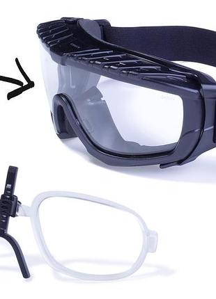 Окуляри захисні тактичні з ущільнювачем global vision ballistech-1+rx (clear) anti-fog, прозорі окуляри з діоптрійною вставкою в