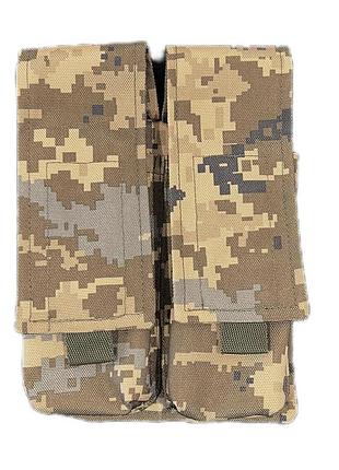 Подсумок ак ттх ms закрытый двойной для 2 магазино cordura 500d пиксель