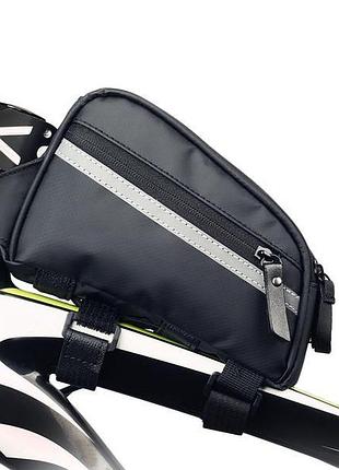 Велосумка на раму rhinowalk top tube 1.3л t31 matte black