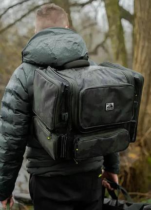 Сумка рюкзак для карповой рыбалки ridgemonkey ruggage rucksack 40 green camouflage