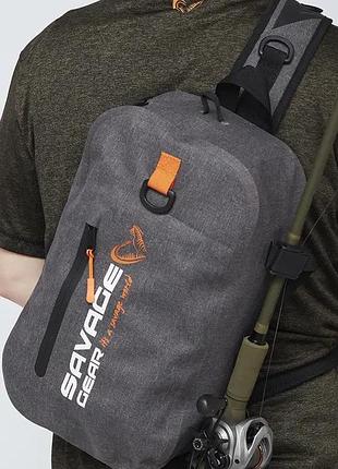 Рюкзак слинг savage gear aw sling rucksack 13 grey