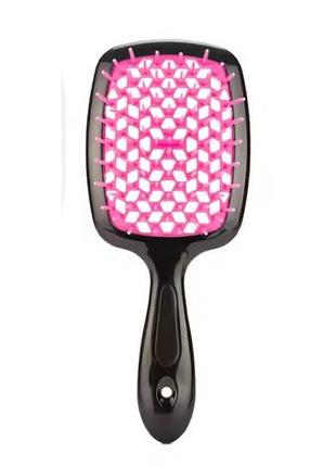 Расческа для волос superbrush plus - черный с розовым, профессиональный уход