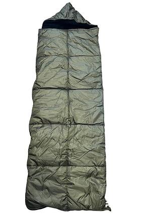 Спальный мешок ттх зимний на флисе хаки (220×73 см) -15°c