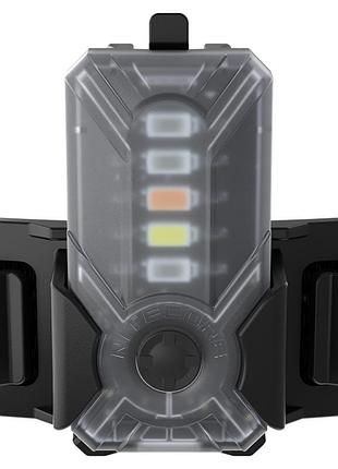 Фонарь налобный nitecore nu07 le (red, white, yellow, blue, green led, 15 люмен, 11реж., usb type-c)