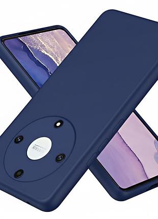 Чехол fiji full soft premium для honor x9b противоударный бампер с микрофиброй dark blue