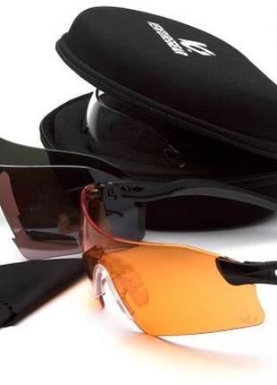 Защитные очки со сменными линзами venture gear tactical drop zone kit сменные линзы