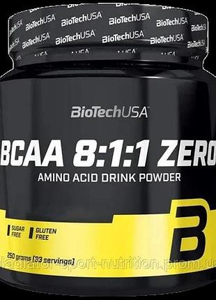 Bcaa 8:1:1 zero biotech usa 250 grams, 33 порції (cola)