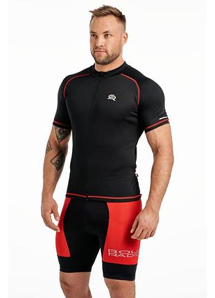 Велошорты, велотрусы с памперсом radical cross pro черный / красный (cross-pro-red) - xxl