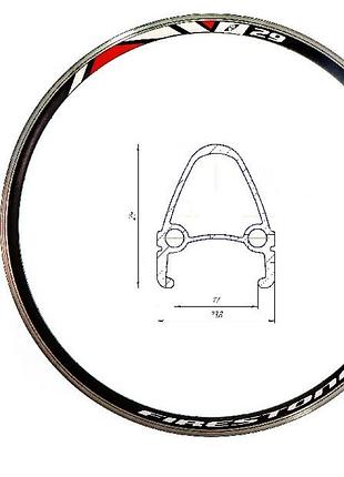 Обод 24" race al 36h 14g двуст. с проточкой под vbr черный (rim-24-001-10)