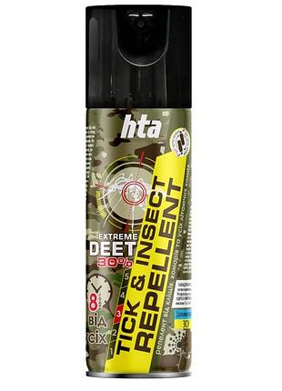 Репелент спрей від комарів hta extreme deet 30% tick & insect repellent 200 ml
