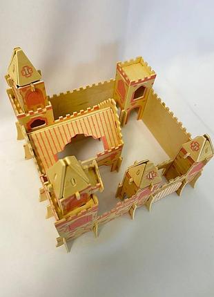 3d деревянный пазл замок принцесса, конструктор для детей, деревянная модель замка, развивающая игрушка 6+