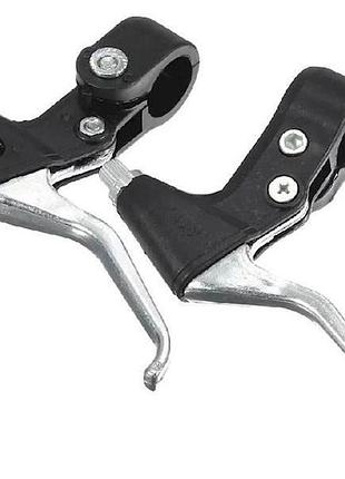 Тормозные ручки для v-brake, пластик/алюминий, черный с серым (bl-207)