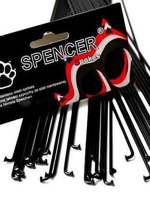 Спицы spencer 36шт, нержавеющие, 256мм, без ниппеля, черный (szc256)