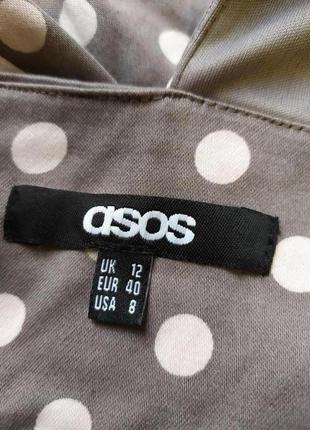 Красивое и плотное  платье в горошек s\m asos3 фото