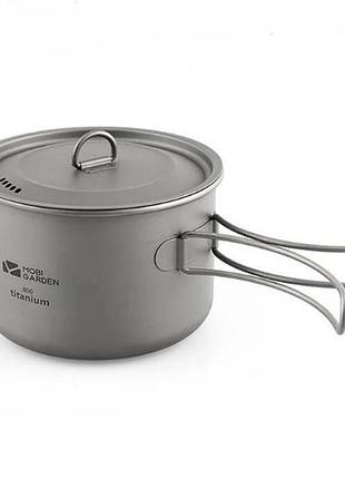 Кастрюля титановая 800 мл mobi garden nx20666031 titanium