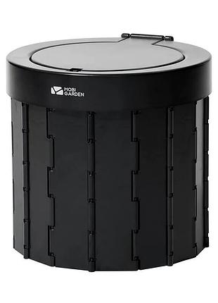Ведро-туалет складное mobi garden closestool round nx22671043 black