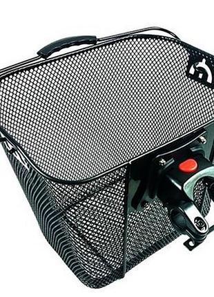 Кошик передній kands 35x25x25 з ручкою, на кермо, чорний (ht-512)