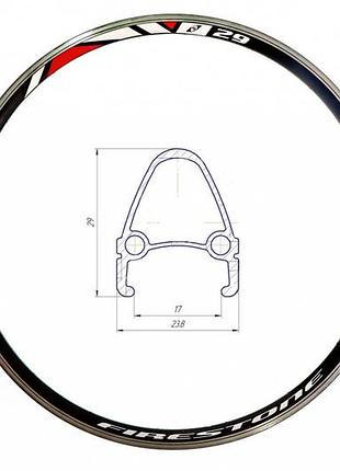 Обод 26" firestone 36шп, черный (rim-26-009-10)