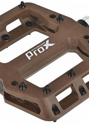Педалі prox pro 26 нейлон, пара, коричневий (c-pe-0170)