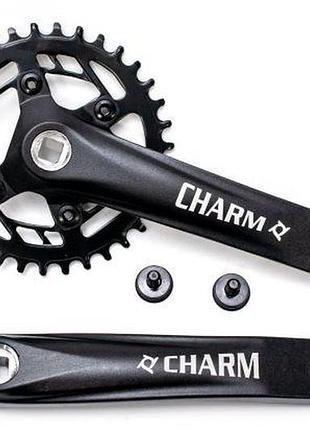 Шатун prowheel charm-34t, l175мм. под квадрат черный (chw-243)