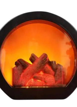 Камін декоративний з ефектом живого вогню usb/aa fireplace lantern led th-798 чорний top shop ua_
