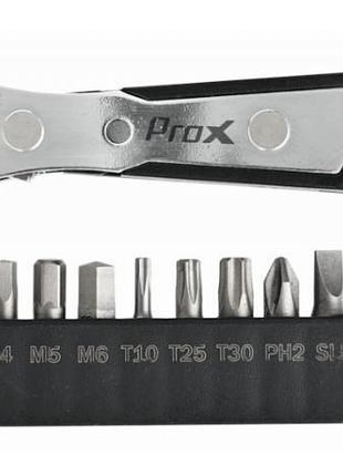Ключ трещотка prox kit-17, 110мм с битами (a-n-0295)