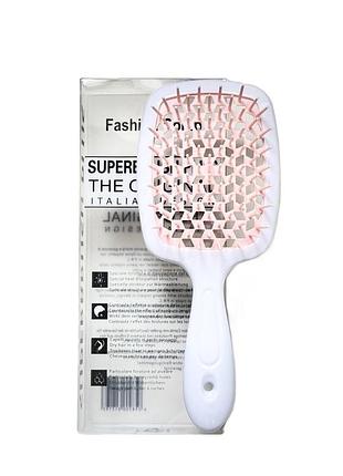 Расческа для волос hollow comb superbrush plus - розовый, профессиональный уход