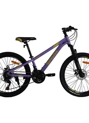 Велосипед al 24" spark flex, disk рама 11" бузковий (238391)