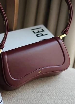 Жіноча сумка jw pei joy bag бордовий колір