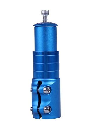 Адаптер для руля gjb-012 heads up 1-1 / 8", 110мм, синий (gjb-012-blue)