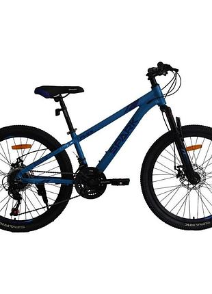 Велосипед al 24" spark flex, disk рама 12" синій (238395)