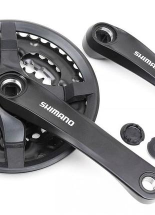 Шатуны shimano fc-ty501 42/34/24т, 170 мм, черный (fc-ty501-42)