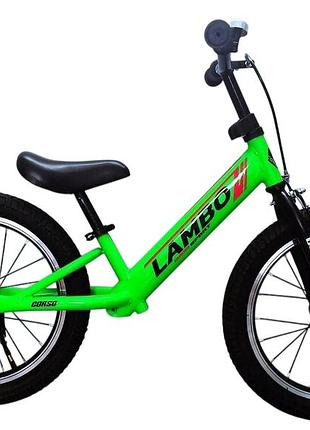 Велобег st 16" corso lambo яркий зеленый (168564)