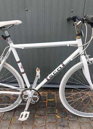 Велосипед sco 28" рама alu, 7шв, гарний стан, білий б/у