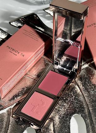 Палетка румʼян patrick ta major double-take creme & powder blush duo (she goes to the gym) 4.2 g mini