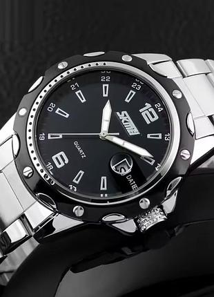 Skmei чоловічий спортивний годинник skmei robby steel 0992s