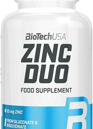 Цинк biotech usa zinc duo, 60 таблеток