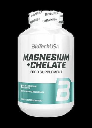 Магній хелат biotech usa magnesium chelate, 60 капсул