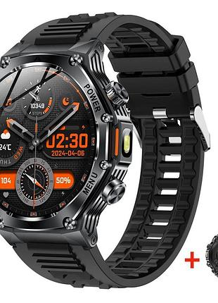Uwatch розумний смарт годинник smart surf x pro black rubber, 2 ремінці
