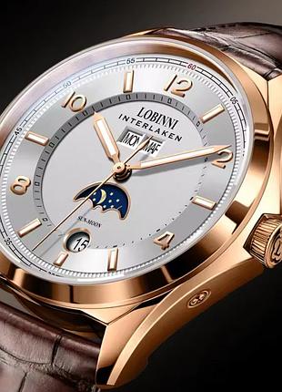 Lobinni чоловічий механічний годинник lobinni premium