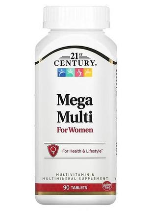 21st century mega multi for women 90 таблеток