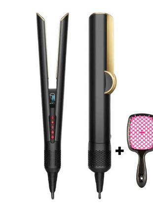 Выпрямитель dyson ht01 airstrait + расческа фуксия – onyx black / gold 🔥