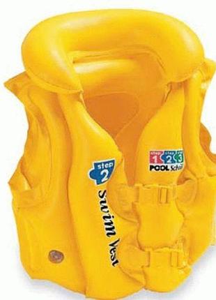Надувний жилет "pool school" intex (47212)