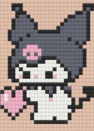 Алмазная мозаика (мини) куроми (kuromi), 10х10 см origami (247101)